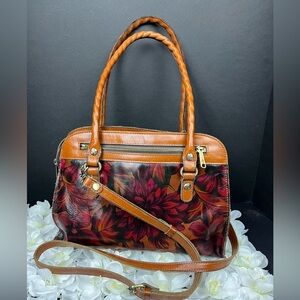 Patricia Nash Calvi leather Satchel Bag, gently used